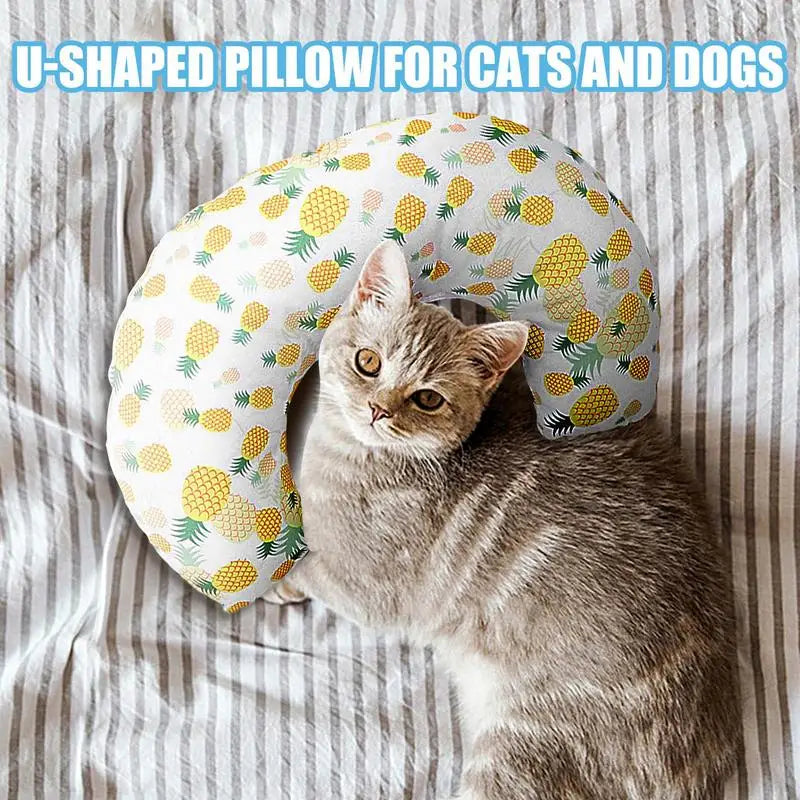 Calming Pillow For Dogs U Shape Soft Cat Bed Pillow Half Donut Cuddler Comfort Cuddler Pillow For Joint Relief