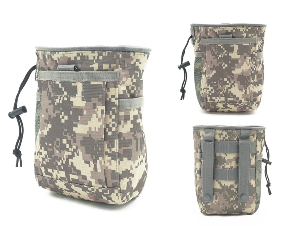 2024 New Outdoor 3-5L Camouflage Molle 600D Nylon Dump Drop Pouch Recycle Waist Pack Ammo Bags Hunting Accessories Bag Pouches