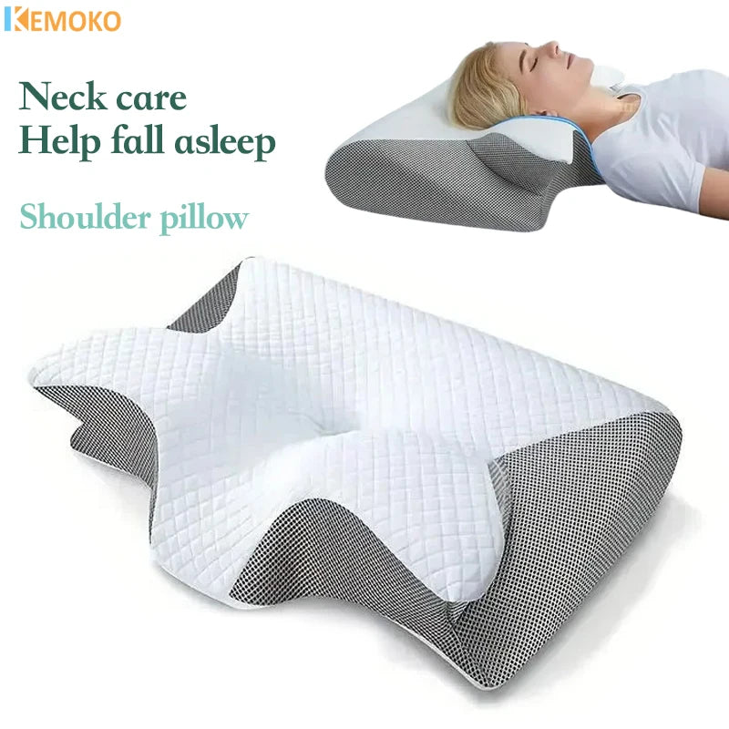 Butterfly Sleep Memory Neck Pillow Slow Rebound Comfort Memory Foam Sleeping Pillow Cervical Orthopaedic Neck Massage Bed Pillow