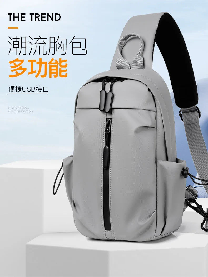 2023 New Multifunctional Chest Bag Men Chest Bag Outdoor Casual Fashion One Shoulder Crossbody Bag