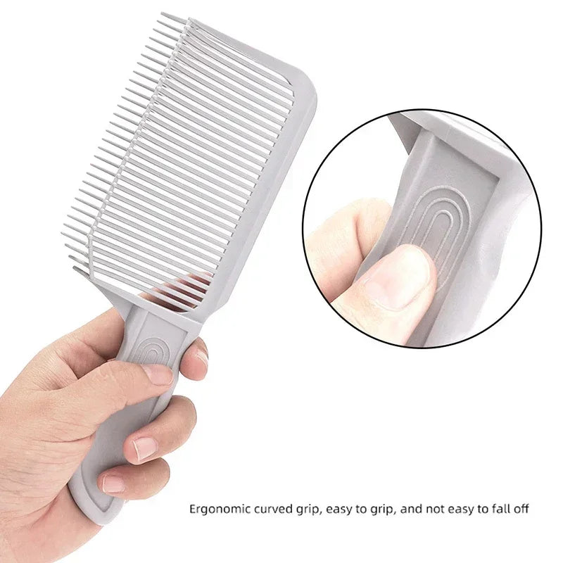 Barber Fade Combs Hair Cutting Tool for Gradient Hairstyle Comb Flat Top Hair Cutting Comb for Men Heat Resistant Fade Brush빗