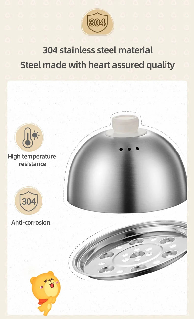 360W Electric Egg Boiler Breakfast Machine Multicooker Steamer Automatic Egg Cookers Home Egg Custard Steaming Cooker with Timer