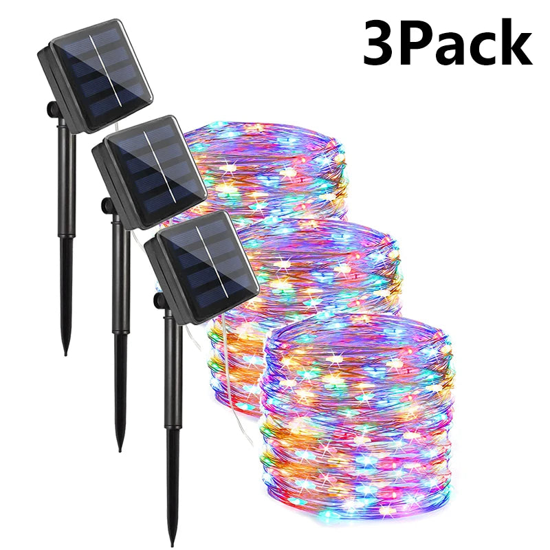 7M/12M/22/32M Solar Led Fairy Light Outdoor Festoon Led Waterproof Garland String Lights Christmas Party Garden Solar Lamp Decor