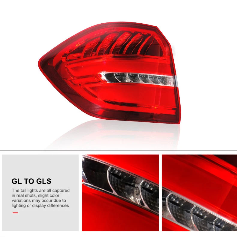 2013-2015 tail light cars for mercedes GL to GLS X166 led tail lights for car