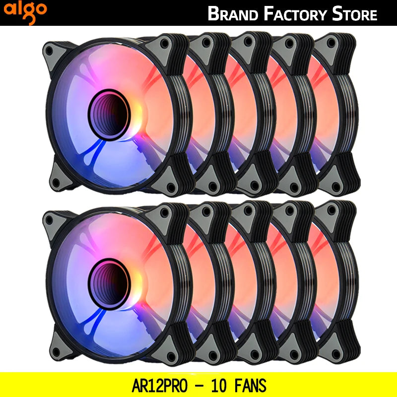 Aigo AR12PRO Computer Case fan ventoinha PC 120mm rgb fan 4pin PWM CPU Cooling fan 3pin5v Unlimited space argb 12cm ventilador