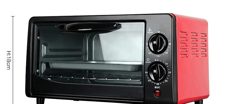 12L Timing Electric Oven With Grill Cooker Household Baking Machine Temperature Control Breakfast Machine Cake Baking EU Plug