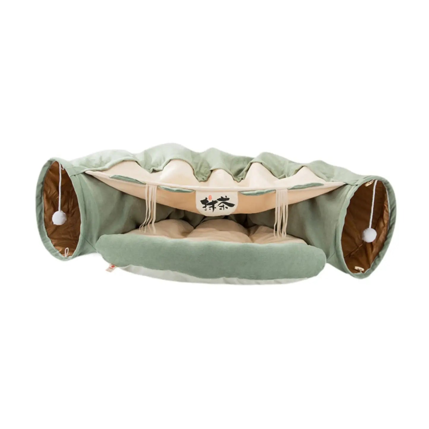 Bunny Tunnel Bed Cat Activity Center Kitty Training Hideout Foldable Soft Cats Tunnel Tubes Toys for Indoor Small Animals