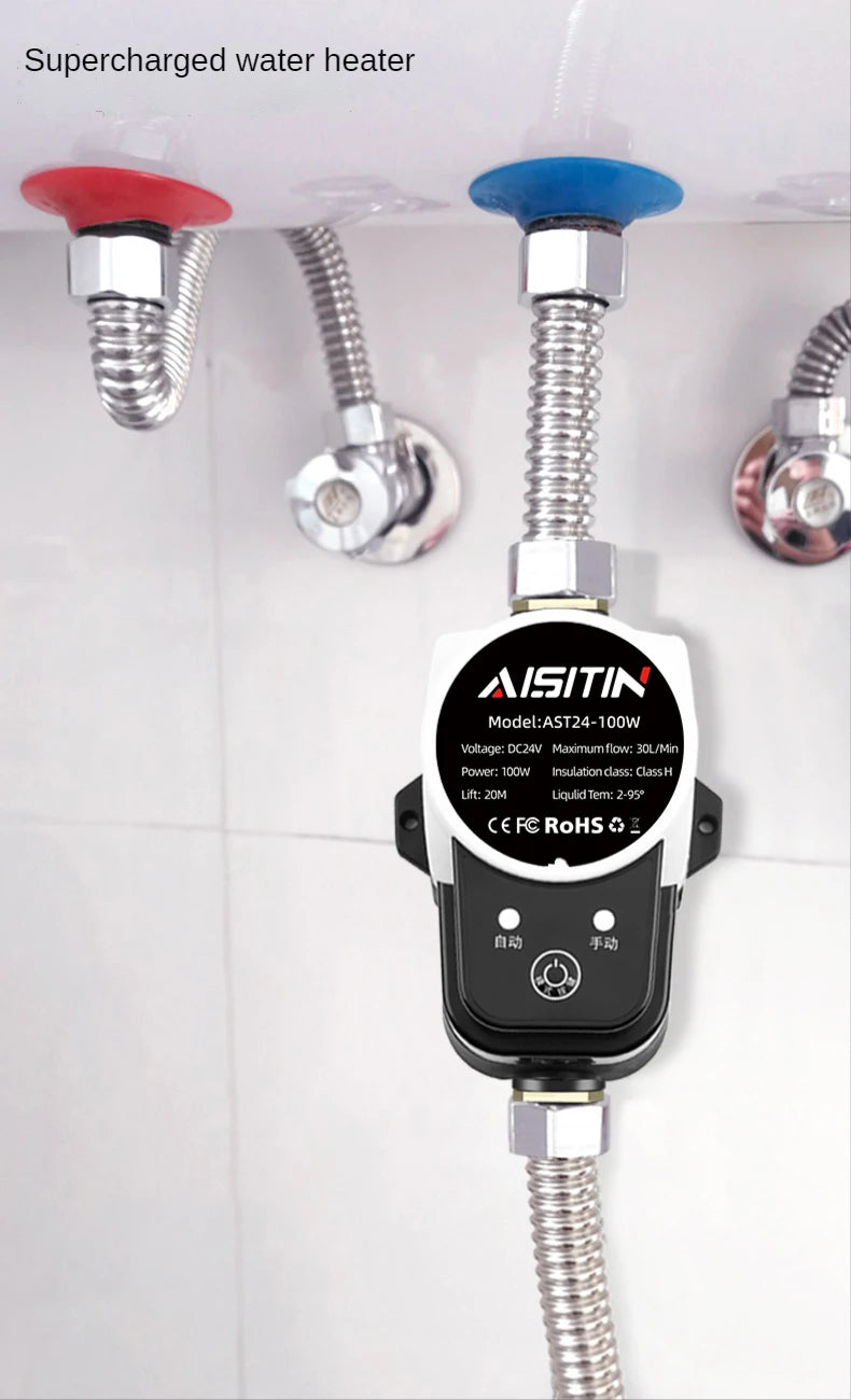 AISITIN Booster Pump Brushless Water Pump 16m 24v  IP56 Pome Automatic Pressure Controller Home Boost Water Heater