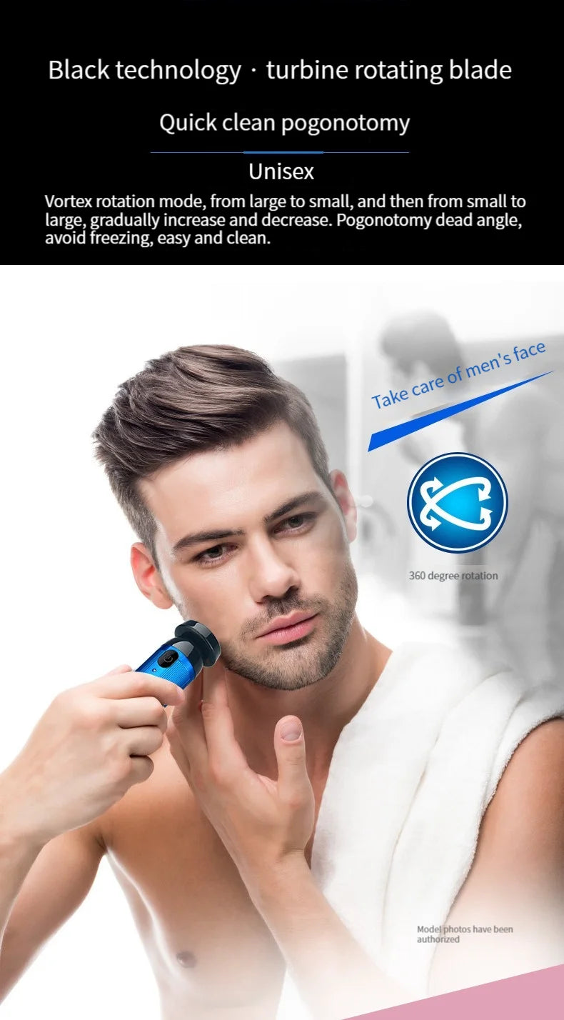 Bass High-Speed Fast Charging Portable Electric Shaver For Men And Women Mini Rechargeable Shaver Easy To Dismantle In One Step