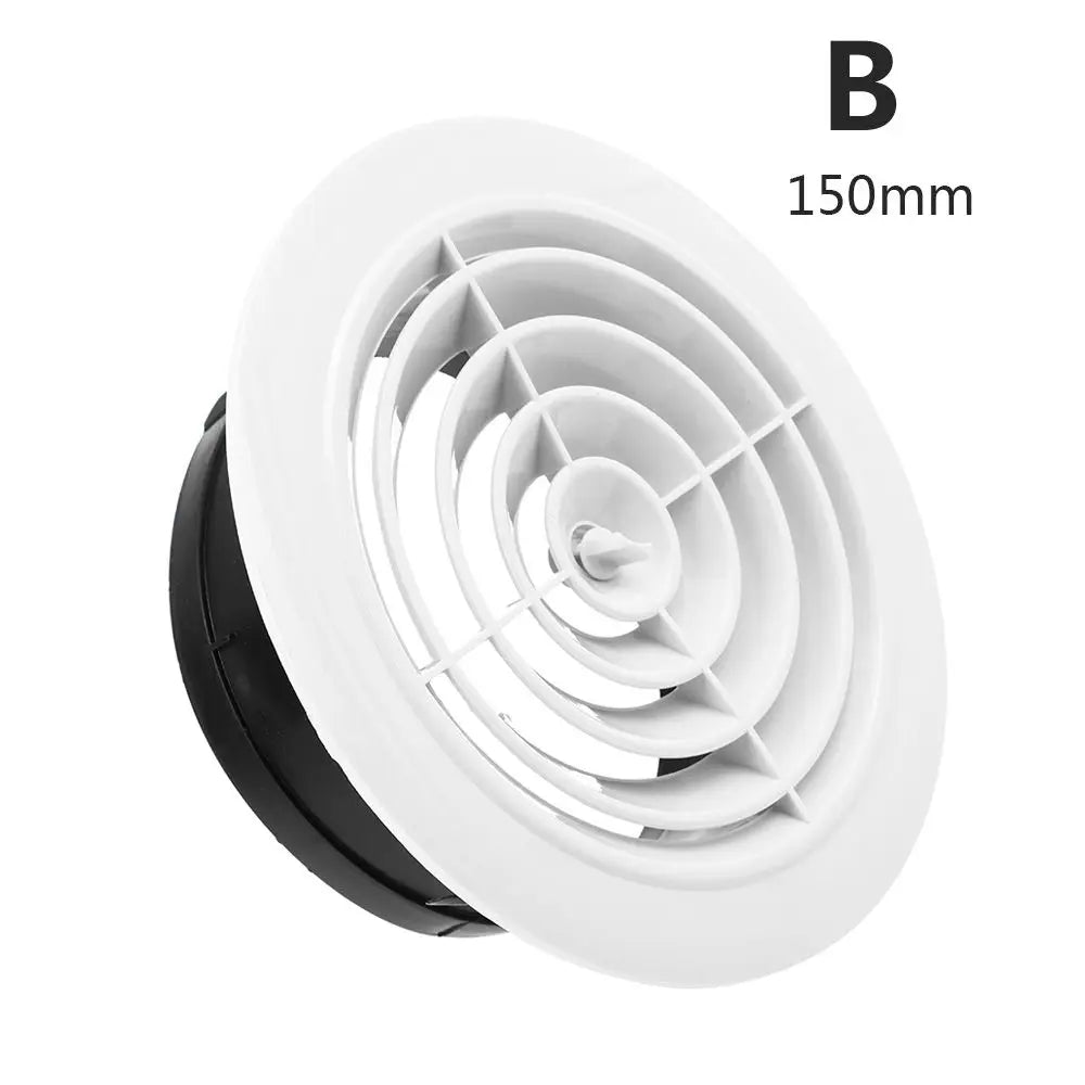 Adjustable Air Ventilation Cover Round Ducting Ceiling Wall Hole Abs Air Vent Grille Louver Kitchen Bath Air Outlet Fresh System