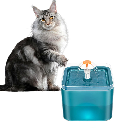 Cat Drinking Fountain for Clean Water Pet Water Dispenser with Recirculate Filtring Automatic with LED Lighting USB Charging