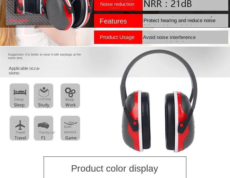 Brand Tactical Earmuffs Anti Noise Hearing Protector Noise Canceling Headphones Hunting Work Study Sleep Ear Protection Shooting