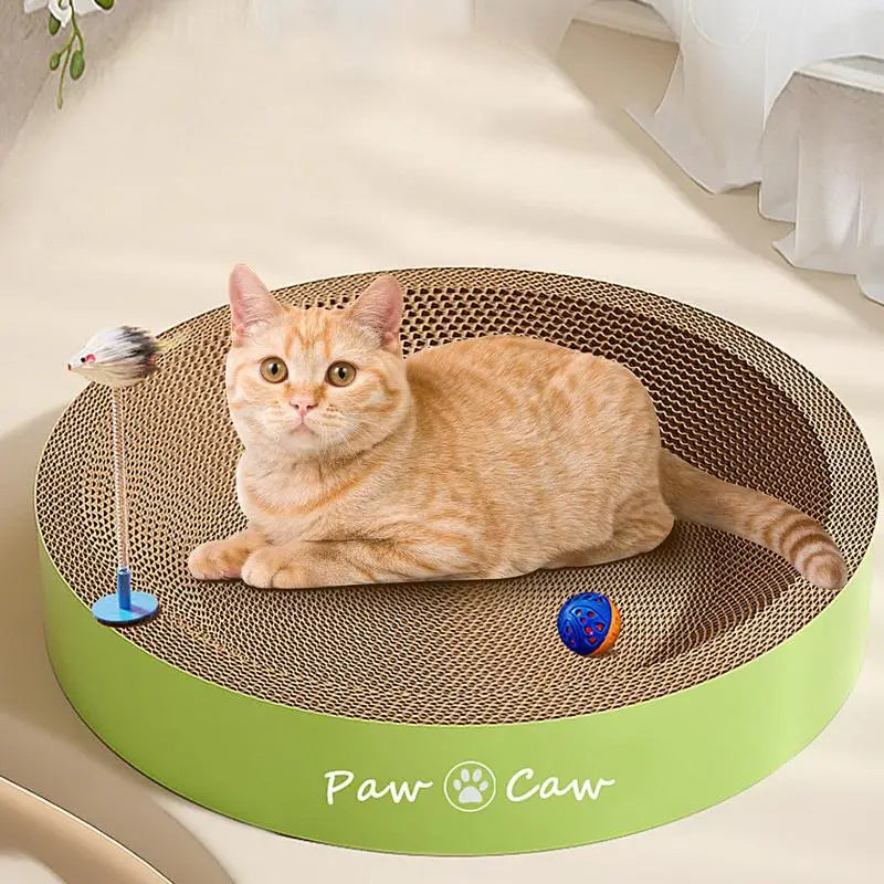 Cat Claw Board Corrugated Claw Scratch Pad Round Scratching Board Rest Recycled Lounge Bed Long-Lasting Pet Supplies For Cats &