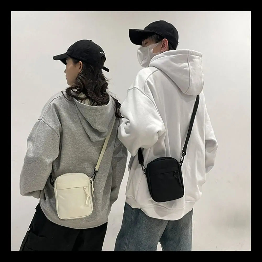 Black White Khaki Crossbody Bags High Quality Oxford Cloth Long Shoulder Strap Tote Bag Minimalists Shoulder Bag Men Women