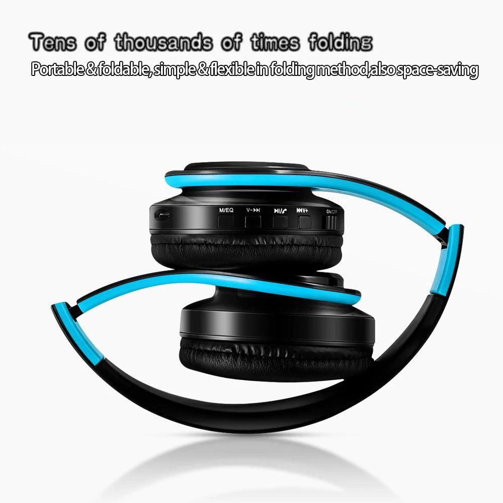 2024 Colorfuls Music Earphones Wireless Stereo Headphones Bluetooth Headset with Mic Support TF Card Phone Calls