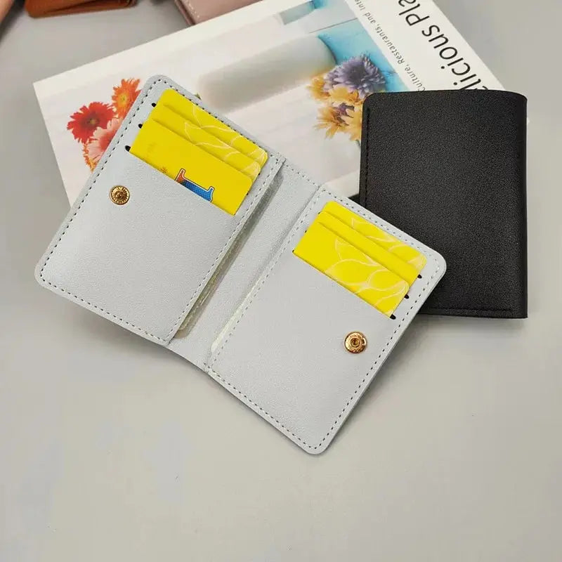 Classic Designer PU Leather Small Wallet for Men Short Simple Women's Purse Fashion Ultra Thin Credit Card Bag Coin Purse