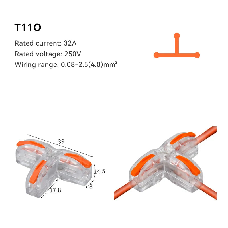 1/5/10 PCS 1 in Multiple Out Fast Electrical Connectors Universal Compact Splitter Wiring Cable Connector Push-in Terminal Block