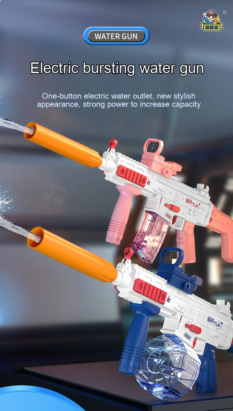 2024 New Summer Hot M416 Water Gun Electric Pistol Shooting Toy Full Automatic Outdoor Beach Toy For Kids Pistola De Agua Gift