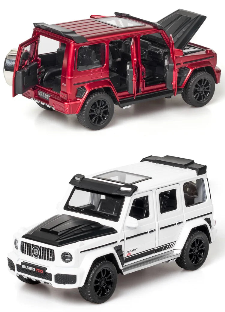 1/32 G700 Alloy Car Model Simulation Toy Diecast Vehicles Off-road SUV With Sound N Light Collectible Kids' Gift 1/32 G700 Alloy