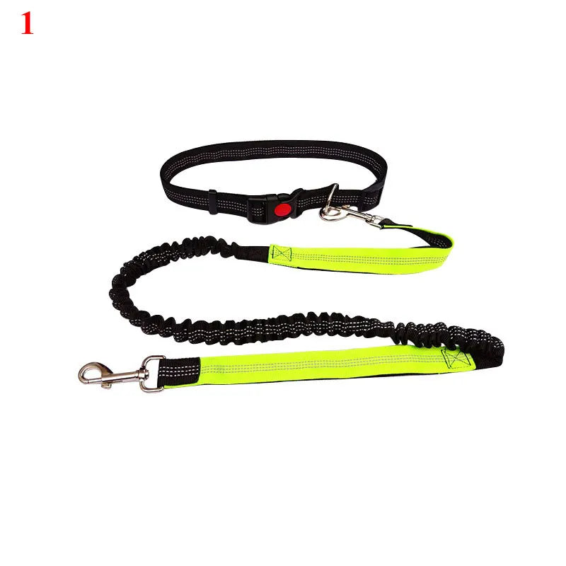 Adjustable Hand Free Dog Leash for Dog Pet Walking Running Jogging Dog leashes Waist Belt Chest Strap Traction Rope pet collars