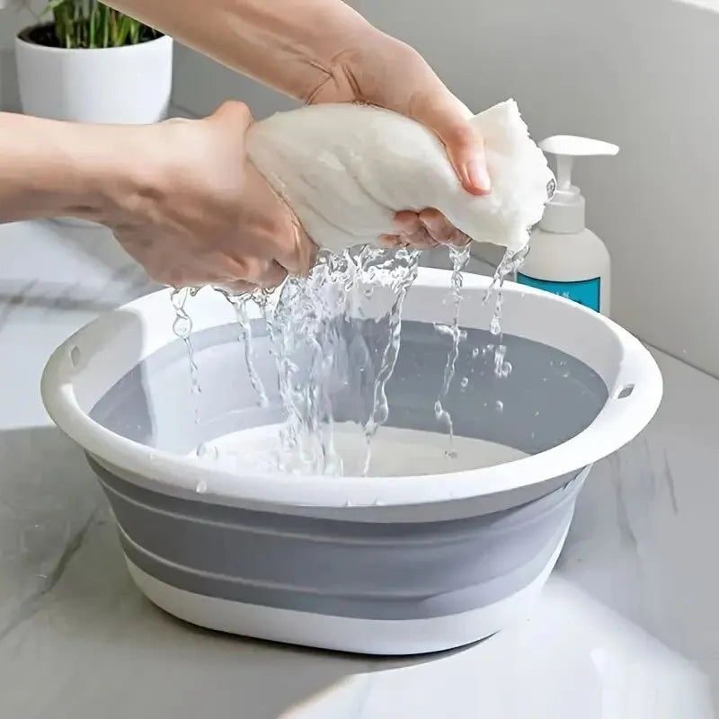 1pc Collapsible Foot Bath Basin For Soaking Feet Thickened PlasticBucket Ultifunction Collapsible Feet Soak Tub Foldable Laundry