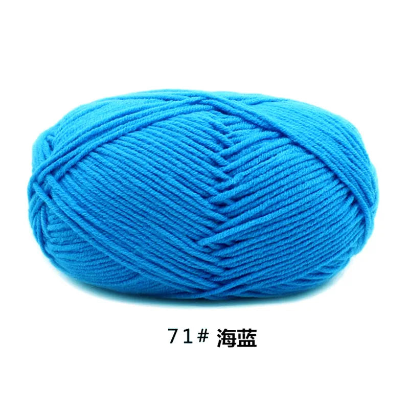 40-50g/Set 4ply Milk Cotton Knitting Yarn Needlework Dyed Lanas For Crochet Craft Sweater Hat Dolls At Low Price