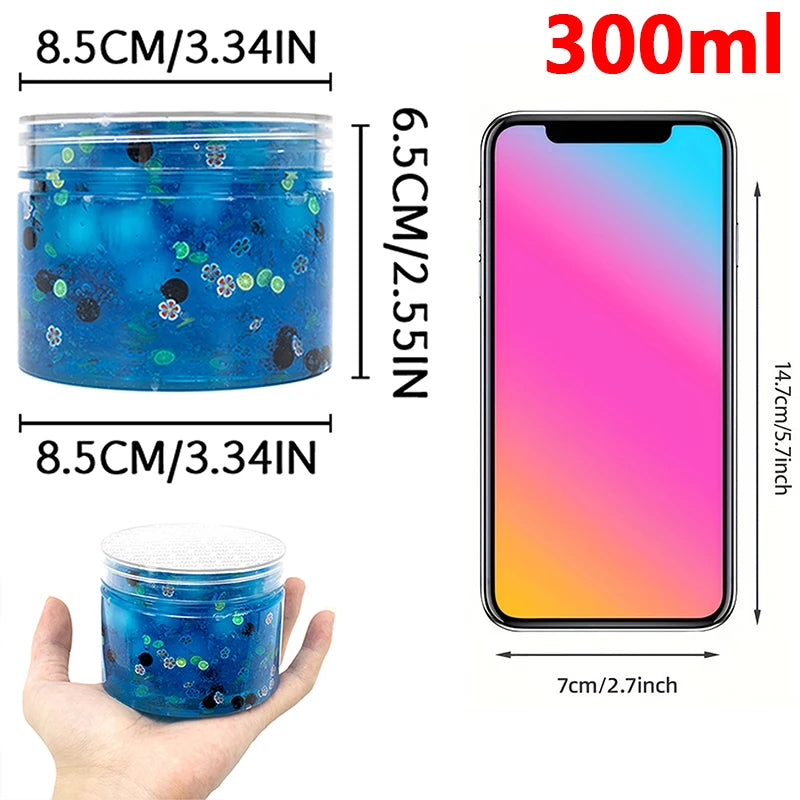 70/300ml Large Capacity Crunchy Slime Kit Premade Crystal Slime Set Super Soft And Non-Sticky Jelly Cube Slime Party Favor Gifts