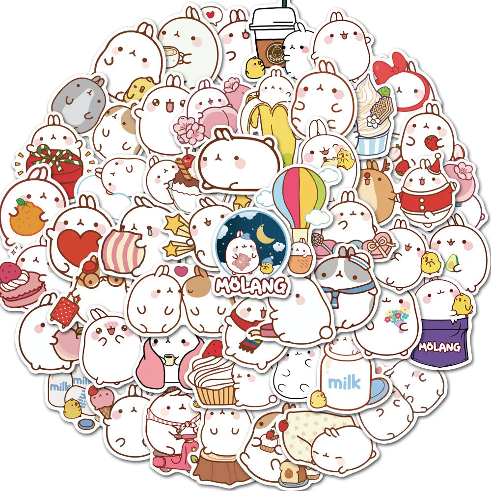 50pcs Stickers Cute Cinnamoroll Kuromi My Melody Sticker For Laptop Phone Case Girls Sanrio My Melody Anime Stickers Kids Toys