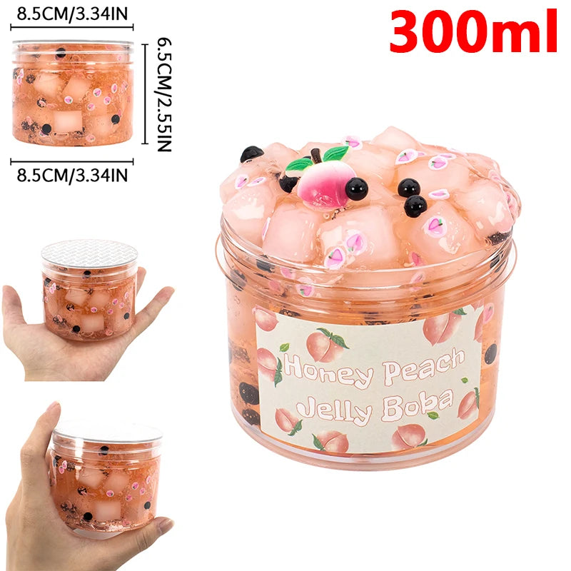 70/300ml Large Capacity Crunchy Slime Kit Premade Crystal Slime Set Super Soft And Non-Sticky Jelly Cube Slime Party Favor Gifts