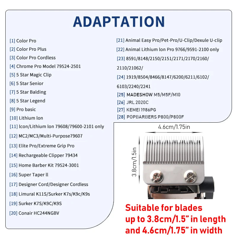 1.5-25mm 10pcs Hair Cutting Combs for Professional Hair Trimmer Machine Universal Guards Barber Accessories Trimmer Limit Combs