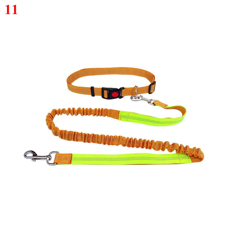 Adjustable Hand Free Dog Leash for Dog Pet Walking Running Jogging Dog leashes Waist Belt Chest Strap Traction Rope pet collars