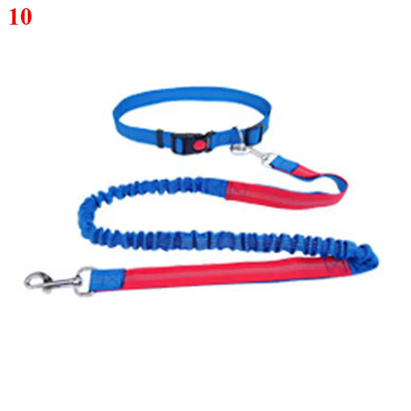 Adjustable Hand Free Dog Leash for Dog Pet Walking Running Jogging Dog leashes Waist Belt Chest Strap Traction Rope pet collars