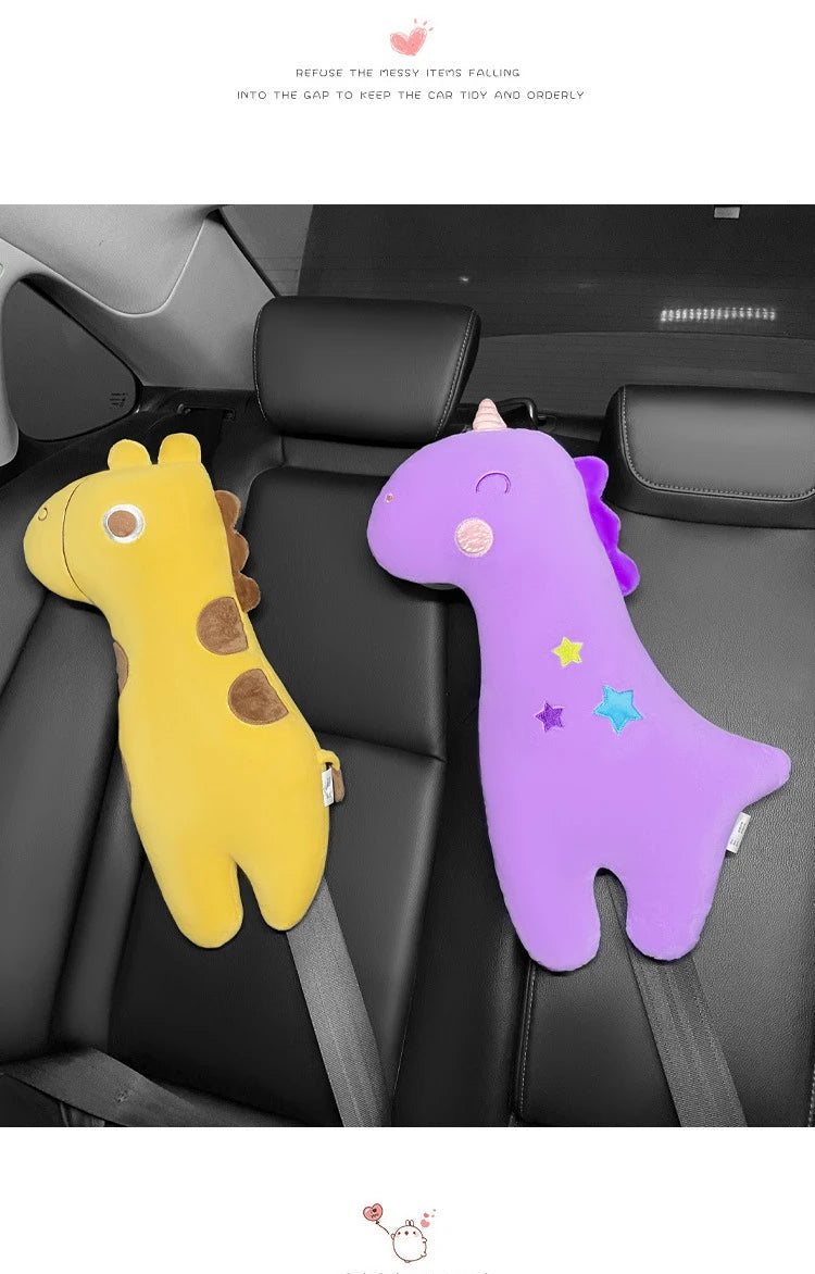 Car Safety Belt Cover Baby Seat Belt Protector Neck Cushion Sleeping Head Support Unicorn Cute Pillow Belt for Children Girl Boy