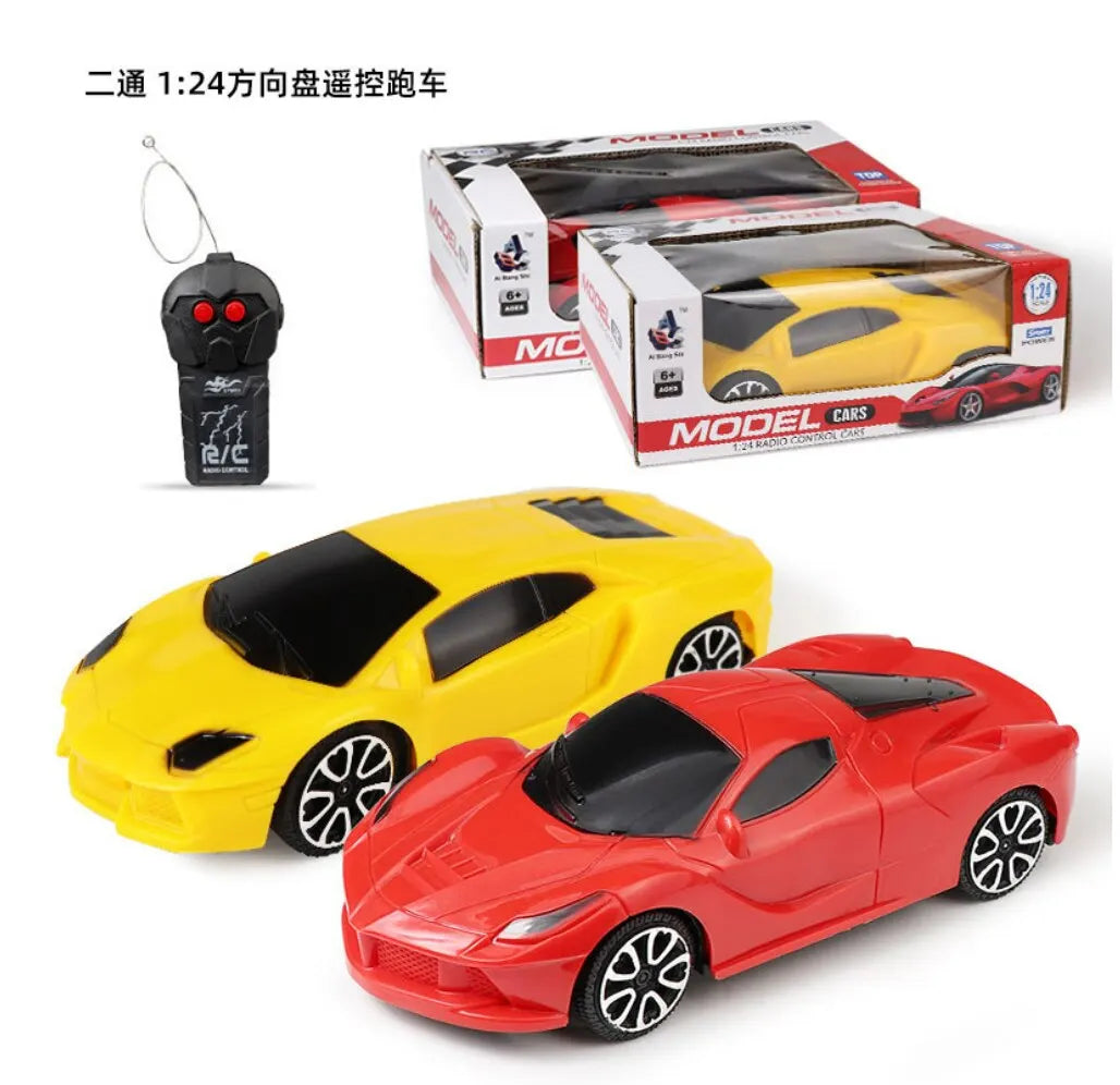 1PC Simulation Remote Control Car Random Color Model Electric 2-way Rc Sports Car Toy For Boys Girls Birthday Gifts Random Color