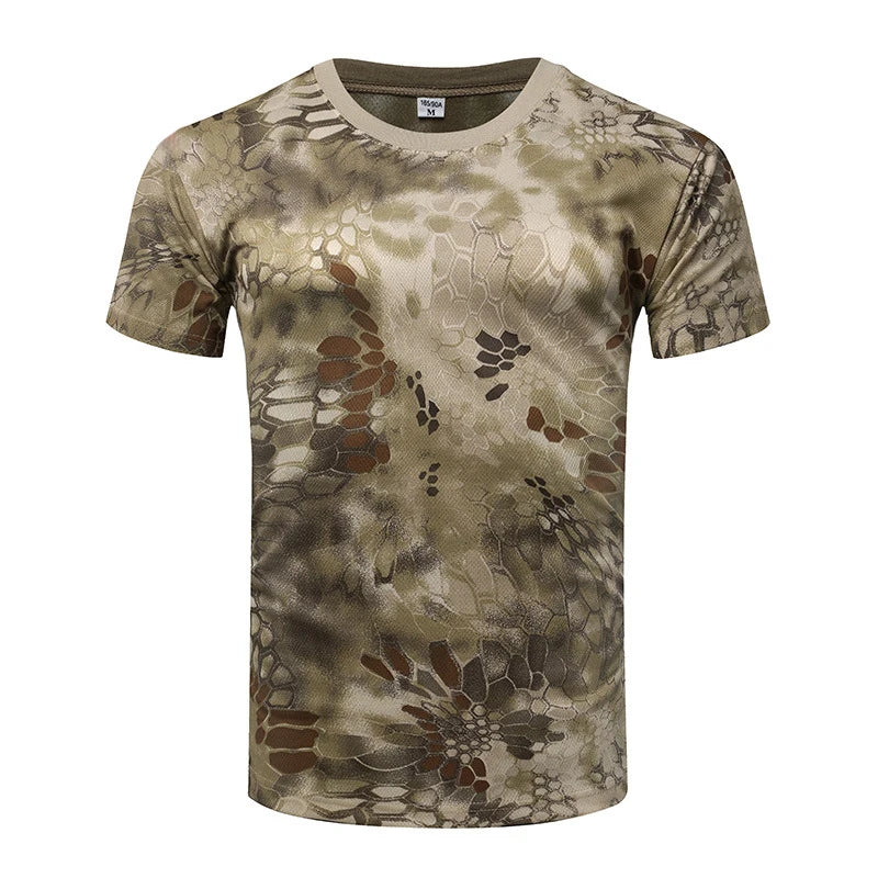 3D Camouflage T-Shirt Men Clothes Outdoor Fashion Casual O Neck Short Sleeve Summer Street Oversized Men Outdoor Sport T Shirts