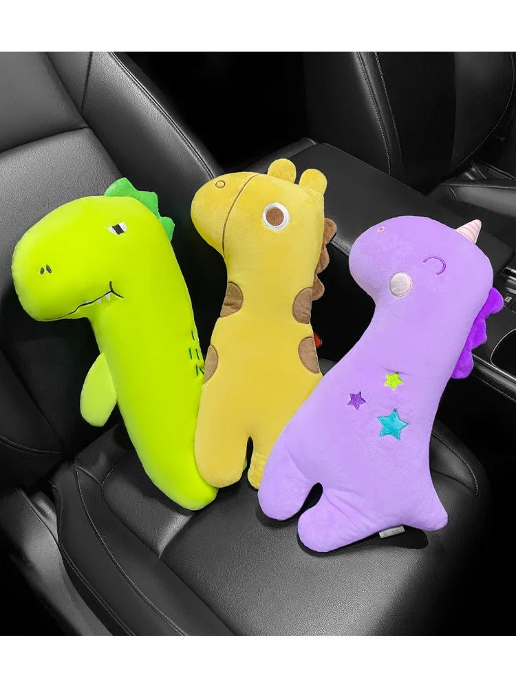 Car Safety Belt Cover Baby Seat Belt Protector Neck Cushion Sleeping Head Support Unicorn Cute Pillow Belt for Children Girl Boy