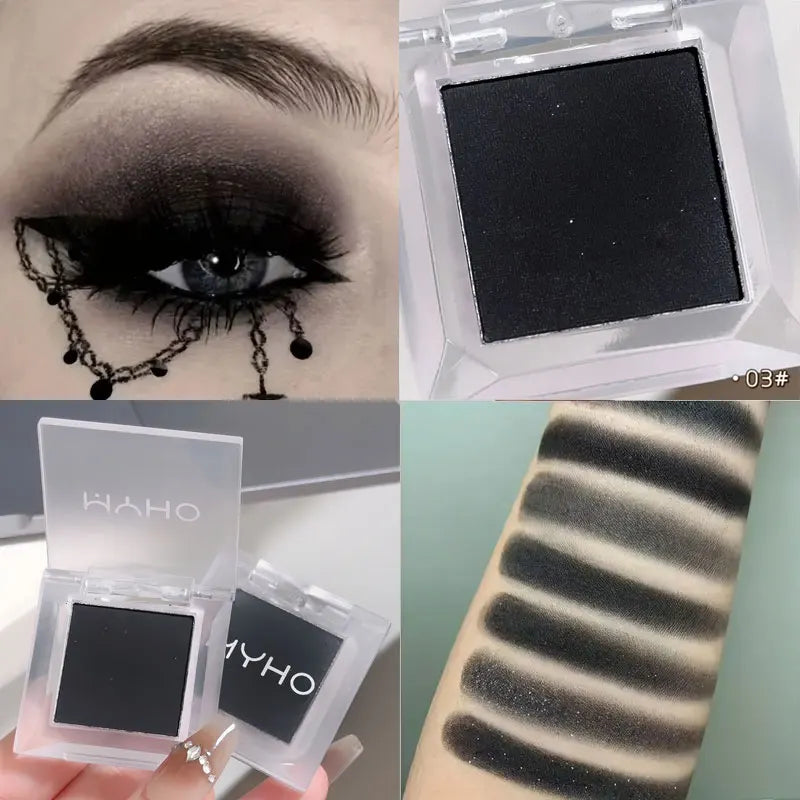 1PcsMonochrome matte highlight smoked eye shadow plate powder is delicate and durable, naturally brightening dopamine eye shadow