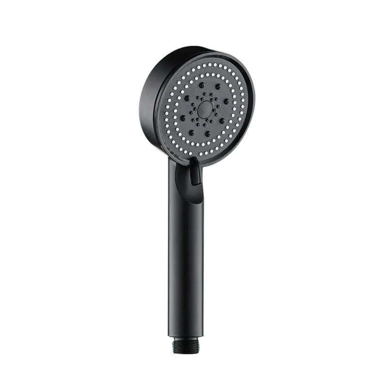 5 Modes Adjustable Rain Drenching Mode Black Bath Shower Head Head Water Saving High Pressure Showerhead Bathroom Accessories