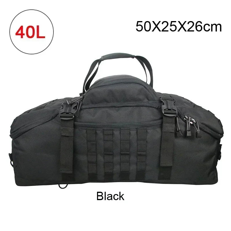 40L 60L 80L Sport Travel Bag Molle Tactical Backpack Gym Fitness Bag Large Duffle Bags for Camping Hunting Fishing