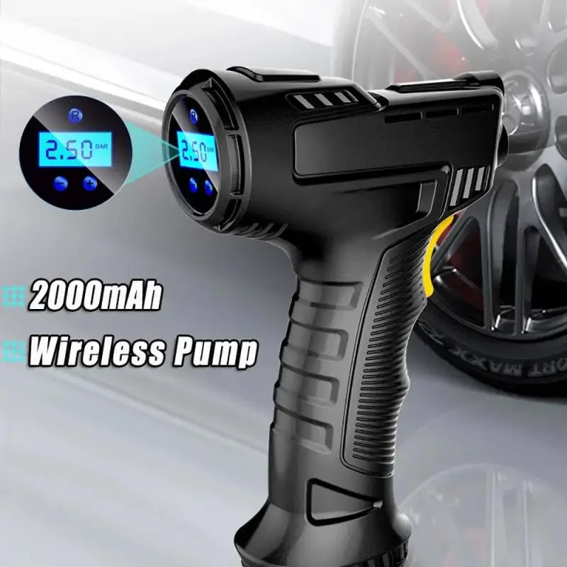 120W Rechargeable Air Compressor Wireless Inflatable Pump Portable Air Pump 2000mAh Car Automatic Tire Inflator Equipment