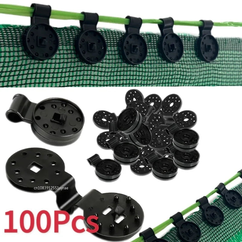 5-100pcs Awning Plastic Clips Outdoor Shade Cloth Net Clip Camping Garden Tools Garden Buildings Fence Net Fix Clamp Awning Hook