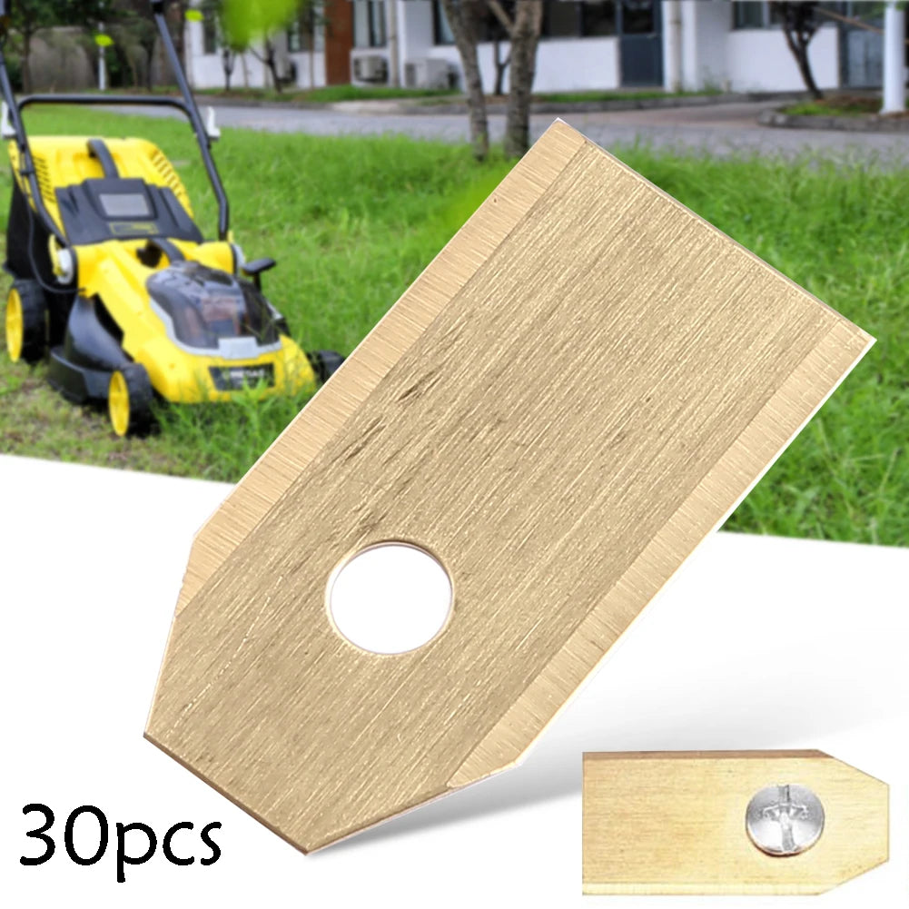 30PCS Trimmer Blade Lawn Mower Grass Replacement Trimmer Cutter Piece For Husqvarna Automower/Gardena Robotic 35*18*0.75mm