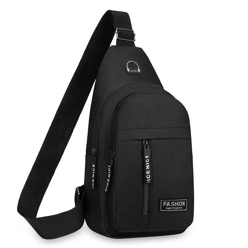 Chest Bag Men's One Shoulder Crossbody Bag Large Capacity Outdoor Sports Leisure Fashion Small Shoulder Bag Backpack Men's