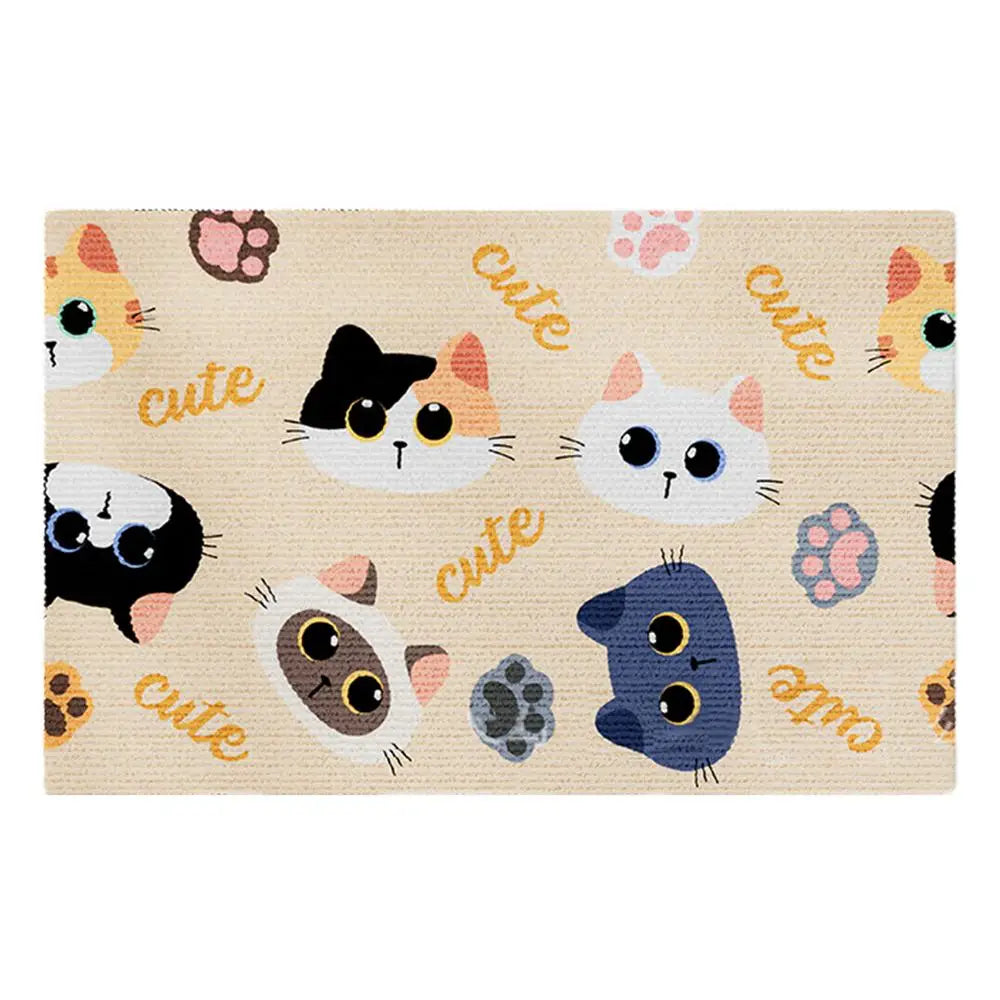 Cat Scratchers for Indoor Cats Cartoon Adhesive Scratching Pad Cute Scratching Board Wear-Resistant Scratching Mat for Grinding