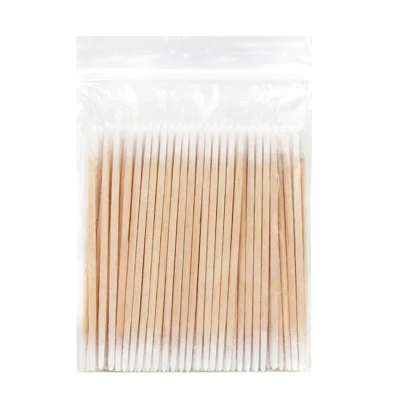 100/300pcs Double Head Cotton Swab Women Makeup Cotton Buds Tip For Medical Wood Sticks Nose Ears Cleaning Health Care Tools