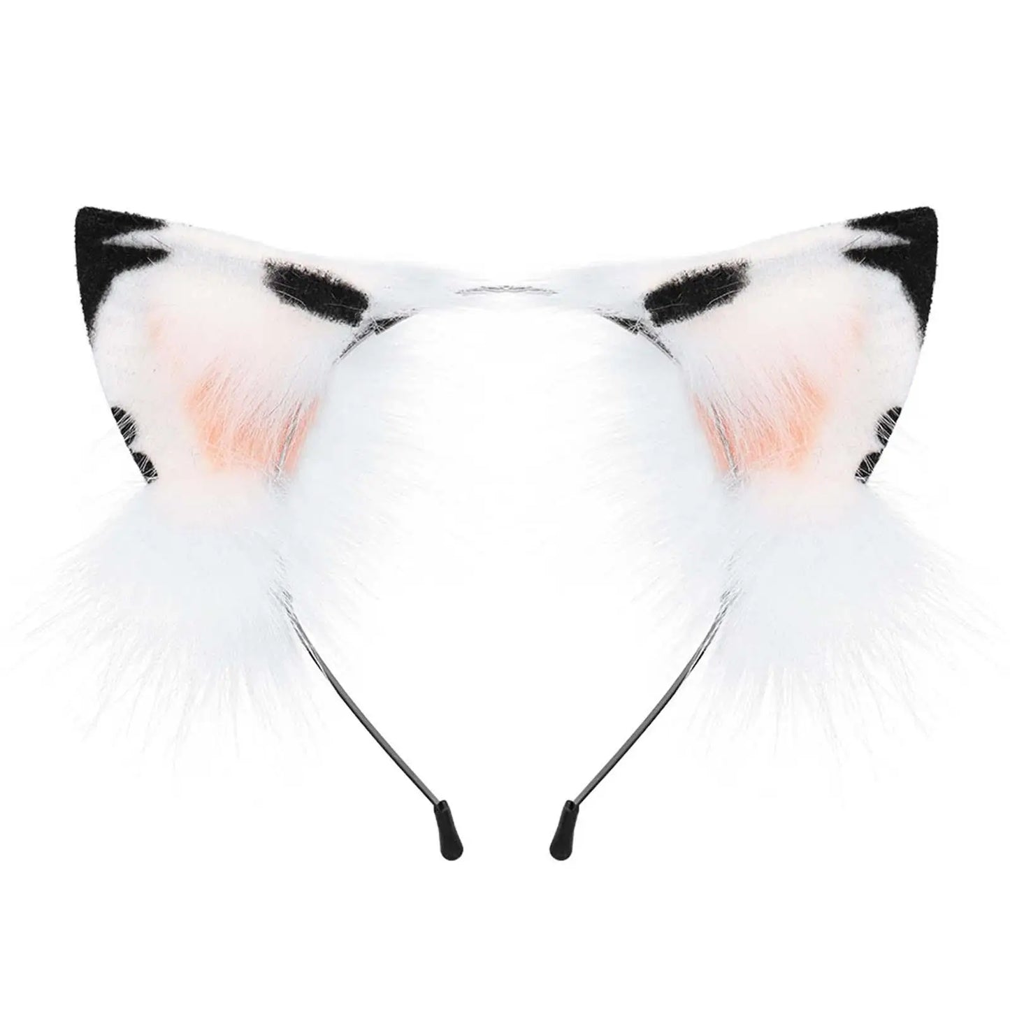 Cat Ears Headband and Tail Animal Ears Costume Accessories Wolf Ears for Prom Night Club