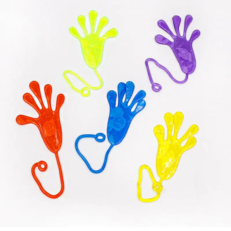 5-50 Pcs Kids Funny Sticky Hands toy Palm Elastic Sticky Squishy Slap Palm Toy kids Novelty Gift Party Favors supplies