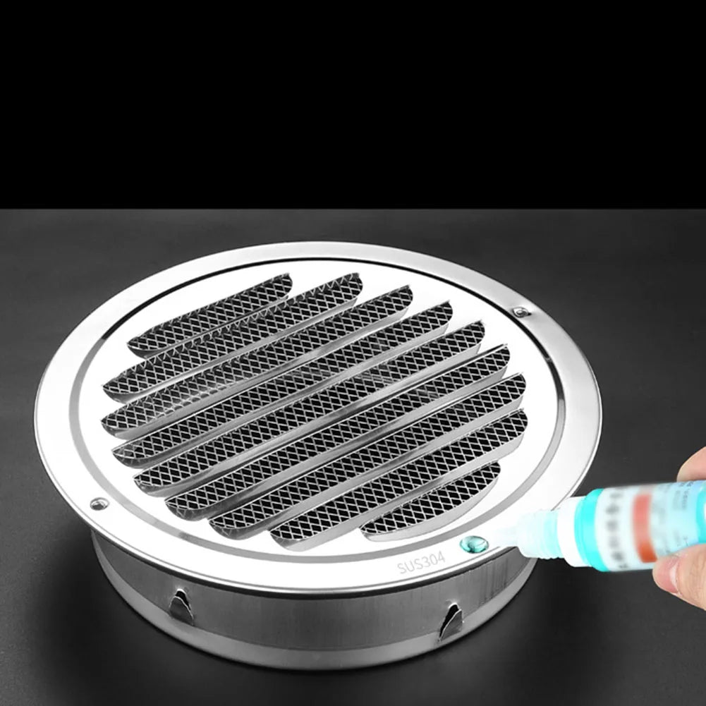 1pcs 70-300mm Round Stainless Steel Air Vent Grille Insect Protection Home Exterior Wall Ducting Ventilation Tool