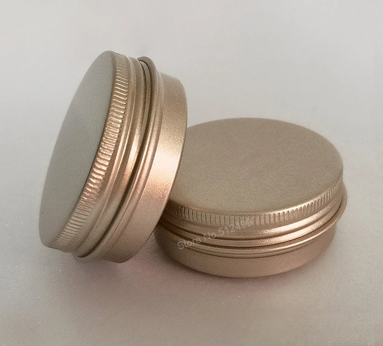 5g60g Metal Round Cosmetic Tins Aluminum Empty Candles Cans Storage Jars with Screw Lids for Lip Balm Salve Spices Alluvial Gold