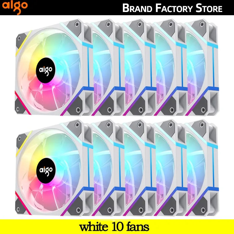 Aigo AM12PRO Rgb Fan Ventoinha PC 120mm Computer Case Fan Kit Water Cooler 4pin PWM CPU Cooling Fans 3pin5v argb 12cm Ventilador